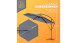 planeo Parapluie alu anthracite Ø 300 cm Protection UV 80