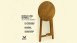 planeo Table haute en bois d'acacia Ø 80 cm pliable