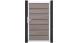 planeo Gardence Deluxe - Porte universelle composite Bi-Color avec cadre aluminium argent 180x150x4cm