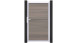 planeo Gardence Strong - Porte composite universelle 2 vantaux Bi-Color avec cadre aluminium argent 150x180x4cm