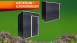 planeo Abri de jardin anthracite métal 185 x 165 x 90 cm