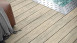 planeo Lame de terrasse Composite 4m - lame massive beige - rainurée/structurée