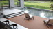 planeo Lame de terrasse Composite 4m - chambre creuse brun rouge - rainuré/lisse