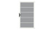 planeo Gardence Flair - Brise vue Verre Porte DIN gauche Bande de bloc avec cadre en aluminium 100 x 180 cm
