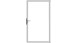 planeo Gardence Flair - Porte universelle DIN verre clair avec cadre aluminium 100 x 180 cm