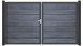 planeo Gardence Deluxe - Porte composite DIN gauche 2 vantaux gris pierre co-ex avec cadre alu Anthracite