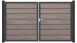 planeo Gardence Deluxe - Porte composite DIN droite 2 vantaux Bi-Color co-ex avec cadre alu Anthracite