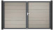 planeo Gardence Strong XL - Porte composite DIN droite 2 vantaux bicolore sable avec cadre aluminium Anthracite