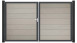 planeo Gardence Strong XL - Porte composite DIN gauche 2 vantaux bicolore sable avec cadre aluminium Anthracite