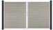 planeo Gardence Strong - Porte composite DIN gauche 2 vantaux bicolore sable avec cadre aluminium argenté