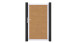 planeo Gardence Simply - Porte PVC universelle chêne cendré naturel avec cadre alu argent | EV1 100 x 180 cm