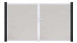 planeo Gardence Simply - Porte PVC DIN droite 2 vantaux blanc avec cadre en aluminium argenté