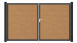 planeo Gardence Simply - Porte PVC DIN droite 2 vantaux chêne cendré naturel avec cadre alu Anthracite