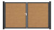 planeo Gardence Simply - Porte PVC DIN gauche 2 vantaux chêne cendré naturel avec cadre alu Anthracite