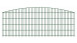 planeo Clôture décorative à double barre Bow 6/6/6 RAL 6005 vert mousse