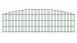 planeo Clôture décorative à double barre Bow 6/6/6 RAL 6005 vert mousse