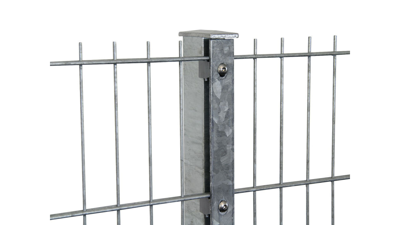 Pali di recinzione tipo F zincati a caldo per recinzione a doppia rete - Recinzioni  giardino