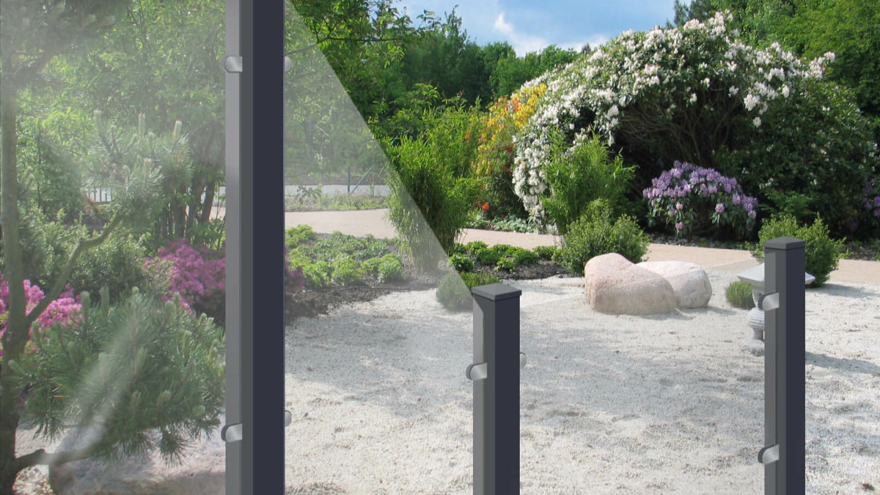 planeo Ambiente - cancello privacy in vetro universale DIN 100 x