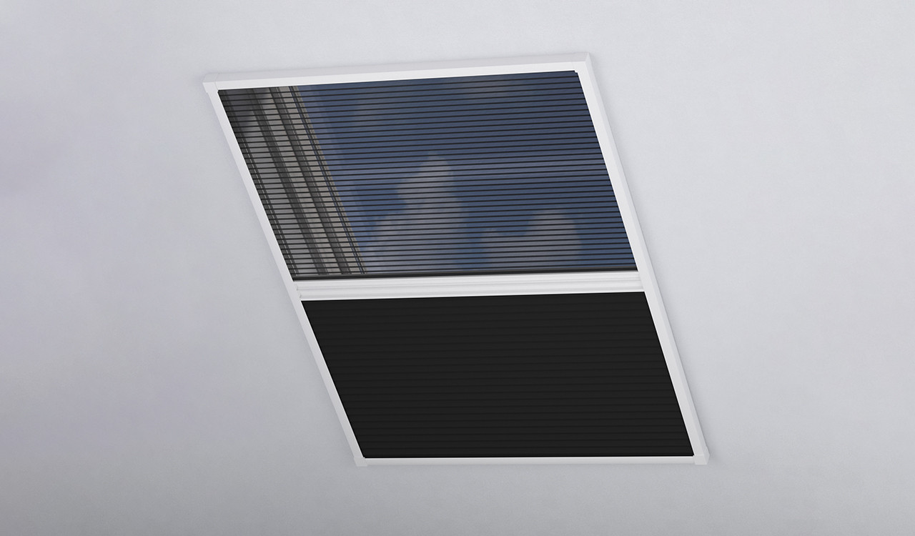 planeo tenda plissettata per finestra da tetto + zanzariera - nero 100 x  160 cm - Tende plissettate - Protezione solare