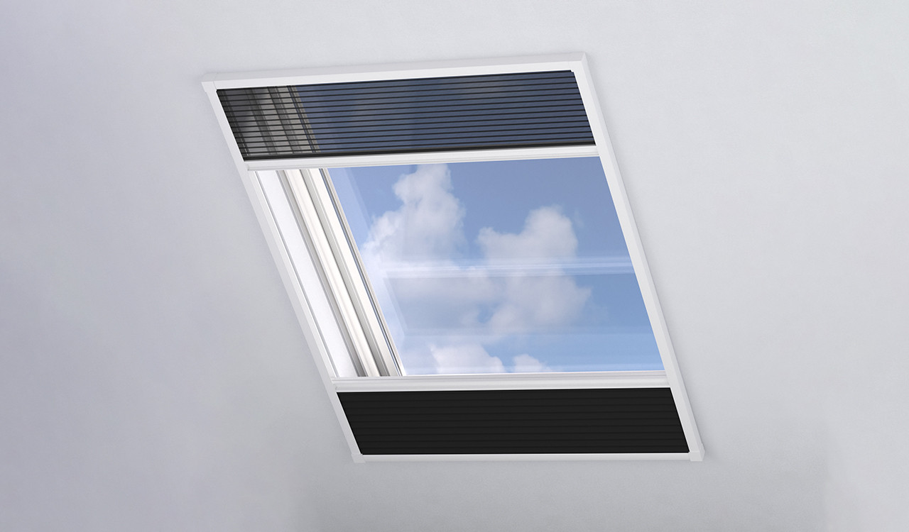 planeo tenda plissettata per finestra da tetto + zanzariera - nero 80 x 120  cm - Tende plissettate - Protezione solare
