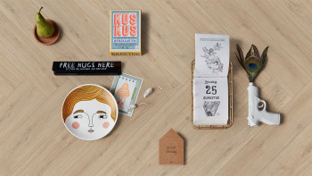 laminato planeo a spina di pesce - sabbia costiera | goffratura sincronizzata (LAMF-221)