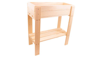 letto rialzato planeo robusto in abete naturale 75x34x83cm