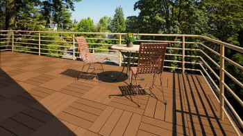 planeo WPC piastrella per patio marrone 30x30 cm - 6 pz.