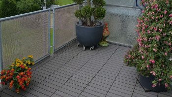 planeo WPC piastrella per patio antracite 30x30 cm - 6 pz.