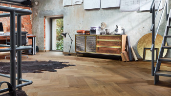 planeo Pavimento in legno - Noble Wood Quercia a spina di pesce Raufoss | Made in Germany (EDP-6298)
