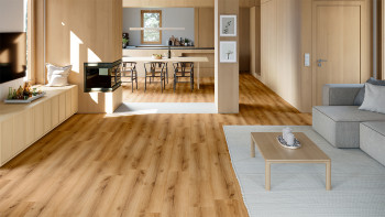 planeo Vinile rigido Klick - SolutionX 2in1 BigSize Atelier Oak Tavola XL lunga 1,83 m | isolamento acustico integrato (ECF-BS-85)