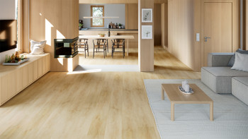 planeo Vinile rigido Klick - SolutionX 2in1 BigSize Rovere Château 1,83 m di lunghezza tavola XL | isolamento acustico integrato (ECF-BS-83)