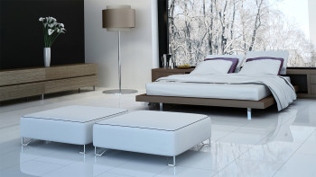 planeo Vinile ad incastro - Rigid Giunto a V bianco lucido | Made in Germany (100P3005)