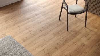 planeo Vinile ad incastro - Rigid Quercia marrone naturale | Goffratura sincronizzata (DF-67501)