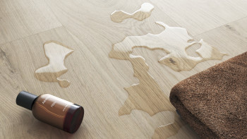 planeo Rigido Vinile ad incastro - SolutionX 2in1 Oak Cream White | Isolamento acustico integrato (ECF-0074)