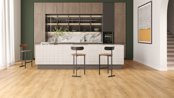 planeo Rigido Vinile ad incastro - SolutionX 2in1 Oak Gold Brown | Isolamento acustico integrato (ECF-0077)