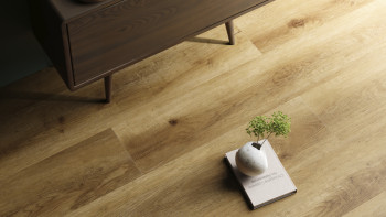 planeo Rigido Vinile ad incastro - SolutionX 2in1 Oak Dark Brown | Isolamento acustico integrato (ECF-0080)