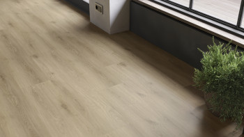 planeo Rigido Vinile ad incastro - SolutionX 2in1 Oak Cream | Isolamento acustico integrato (ECF-0097)