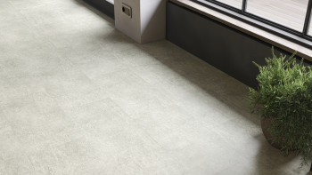 planeo Rigido Vinile ad incastro - SolutionX 2in1 Concrete Grey Light | Isolamento acustico integrato (ECF-0099)