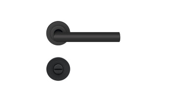 Maniglia Rhodos ER28 Kosmos nero - bagno 3 pezzi rosoni a 3 pezzi