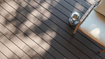 planeo LineWood WPC Pannello per decking solido - Grigio chiaro 3m scanalato/scanalato