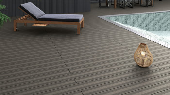 planeo SolidWood WPC decking set completo di tavole massicce - grigio chiaro francese/testurizzato