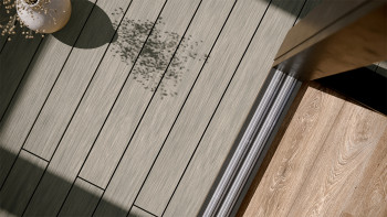 planeo AntikWood WPC set completo di tavole massicce - Grigio pietra anticato