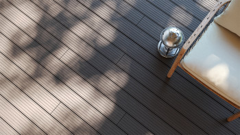planeo LightWood WPC decking set completo tavole a camera cava - grigio chiaro scanalato/scanalato