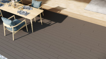 planeo LightWood WPC tavola cava - Grigio chiaro 3m scanalato/scanalato