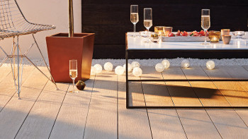 planeo Authoria PureBoard decking solido - Grigio chiaro 3,6 m testurizzato