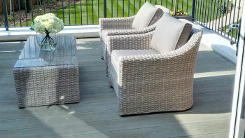 planeo Authoria PureBoard decking solido - Grigio chiaro 3,6 m testurizzato