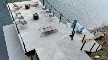 planeo Authoria PureBoard decking solido - Grigio chiaro 3,6 m testurizzato