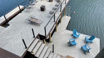 planeo Authoria PureBoard decking solido - Grigio chiaro 3,6 m testurizzato