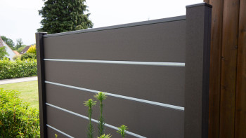planeo Gardence Deluxe - Recinzione in BPC Grigio antracite