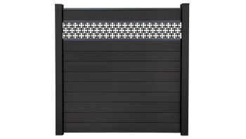 planeo Gardence Strong - recinzione a innesto BPC Oriental grigio antracite 180 x 180 cm